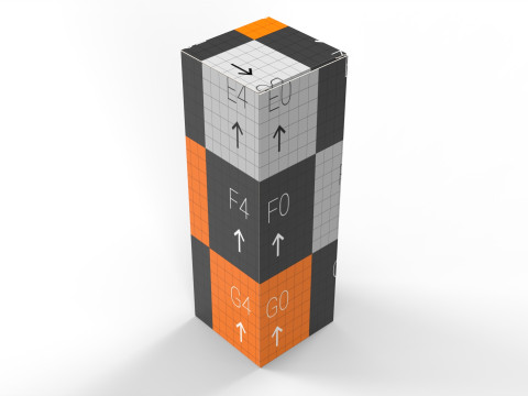 Packaging box 50x50x150mm Model 3D