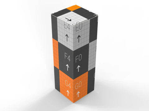 Packaging box 50x50x150mm 3D Model