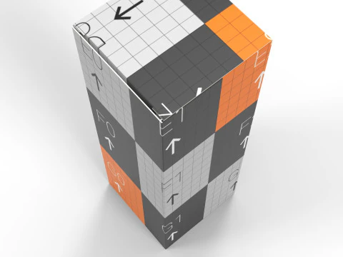 Packaging box 50x50x150mm 3D Model