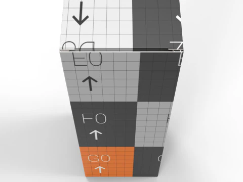 Packaging box 50x50x150mm 3D Model