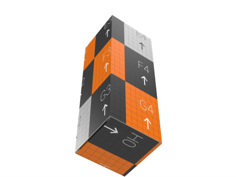 Packaging box 50x50x150mm Model 3D