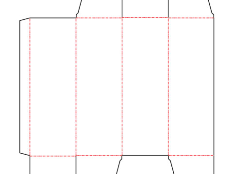 Packaging box 50x50x150mm Model 3D