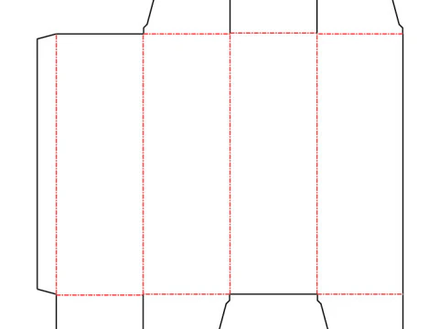 Packaging box 50x50x150mm 3D Model