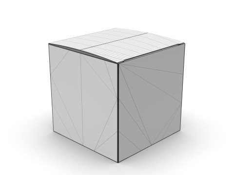 Packaging box cube 80x80x80mm DIE-CUT INCLUDE 3Dモデル