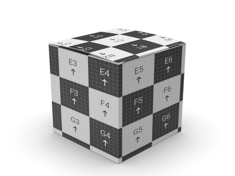 Packaging box cube 80x80x80mm DIE-CUT INCLUDE 3Dモデル