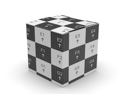 Packaging box cube 80x80x80mm DIE-CUT INCLUDE 3Dモデル