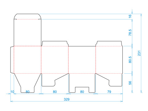 Packaging box cube 80x80x80mm DIE-CUT INCLUDE 3Dモデル
