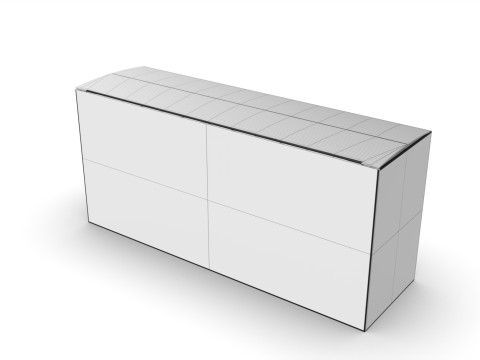 Packaging box 200x60x90mm 3D मॉडल