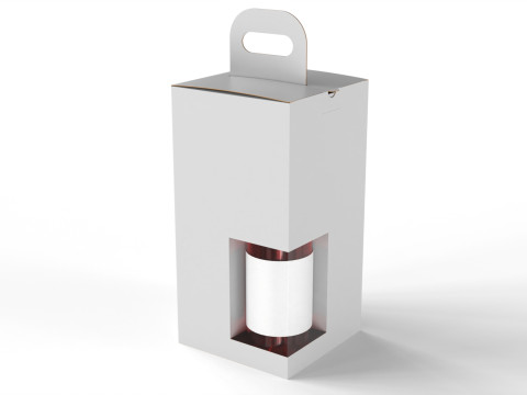 Packaging box for two bottle 135x135x265mm 3Dモデル