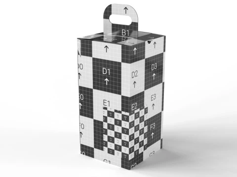 Packaging box for two bottle 135x135x265mm 3D Model