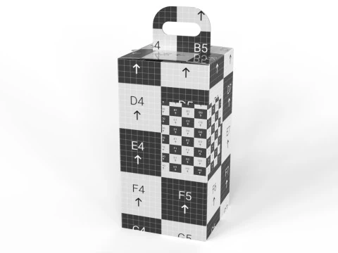 Packaging box for two bottle 135x135x265mm 3D Model