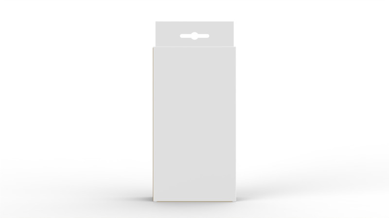 Packaging box with hang hole 80x30x150mm 3D-Modell .c4d .max .obj .3ds .fbx .stl .blend 
