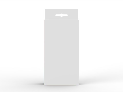 Packaging box with hang hole 80x30x150mm 3Dモデル