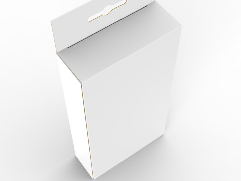 Packaging box with hang hole 80x30x150mm 3D-Modell