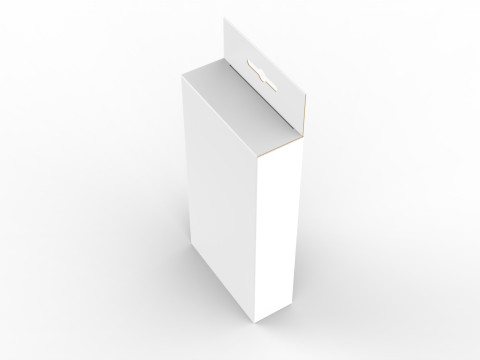 Packaging box with hang hole 80x30x150mm 3D-Modell