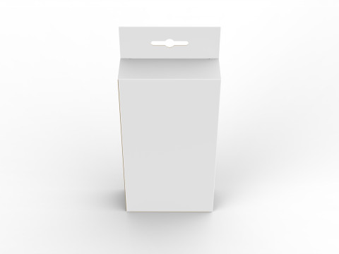 Packaging box with hang hole 80x30x150mm 3D-Modell