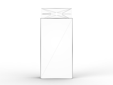 Packaging box with hang hole 80x30x150mm 3D-Modell
