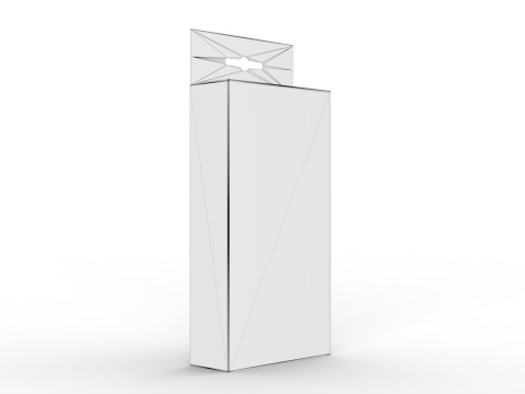 Packaging box with hang hole 80x30x150mm 3D-Modell
