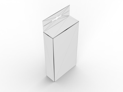 Packaging box with hang hole 80x30x150mm 3D-Modell