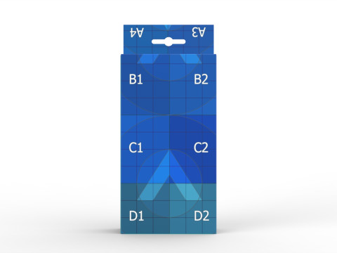 Packaging box with hang hole 80x30x150mm 3D-Modell