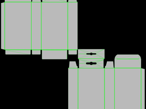 Packaging box with hang hole 80x30x150mm 3D-Modell