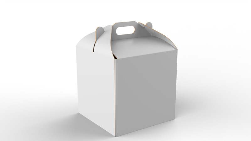 Packaging Box Carrying Handle 200x200x200mm 3D Model .c4d .max .obj .3ds .fbx .stl .blend 
