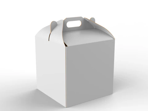 पैकेजिंग बॉक्स कैरीइंग हैंडल 200x200x200 मिमी 3D मॉडल