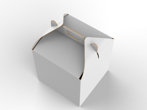 Packaging Box Carrying Handle 200x200x200mm 3D Model