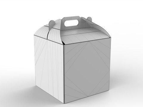 Packaging Box Carrying Handle 200x200x200mm 3D Model