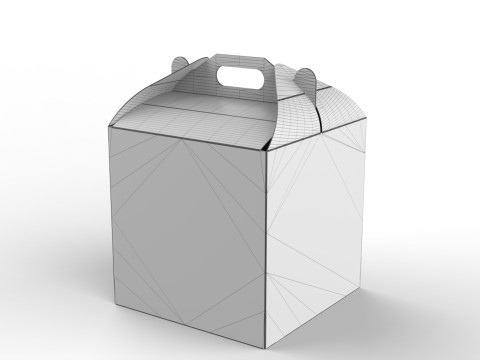 Packaging Box Carrying Handle 200x200x200mm 3D Model