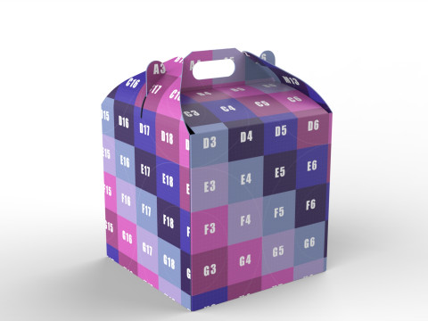 Packaging Box Carrying Handle 200x200x200mm 3D Model