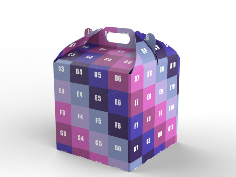 Packaging Box Carrying Handle 200x200x200mm 3D Model