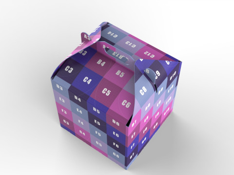 Packaging Box Carrying Handle 200x200x200mm 3D Model