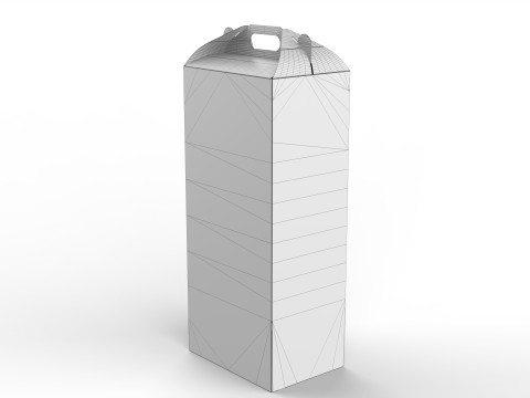 Packaging Box Carrying Handle 280x200x625mm 3D Модель
