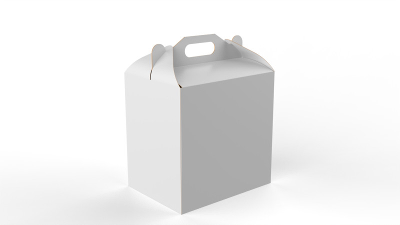 Packaging Box Carrying Handle 400x300x400mm 3D Model .c4d .max .obj .3ds .fbx .stl .blend 
