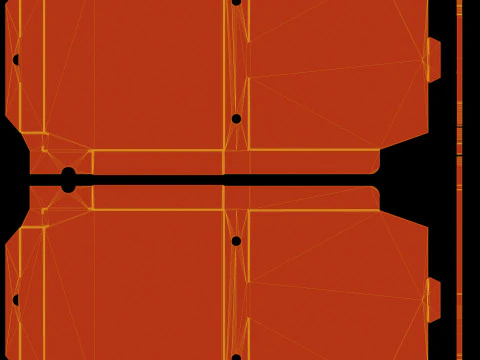 Pizza Cardboard Box Open and Close 375x375x50mm DIE-CUT IN FILES 3D Model