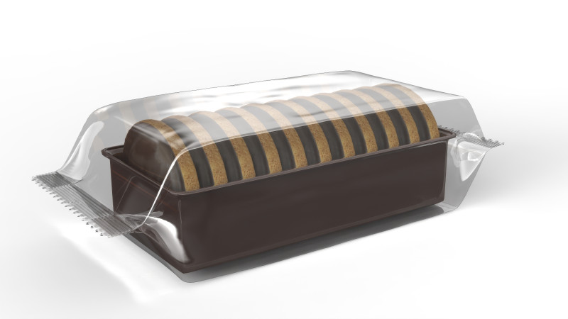 Jaffa chocolate biscuit round cake packaging in transparent foil 3D 모델 .c4d .max .obj .3ds .fbx .stl .blend 