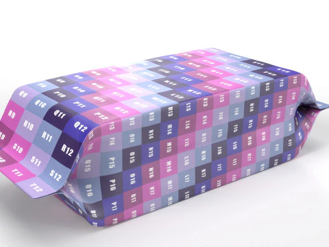 Jaffa chocolate biscuit round cake packaging in transparent foil 3D Model