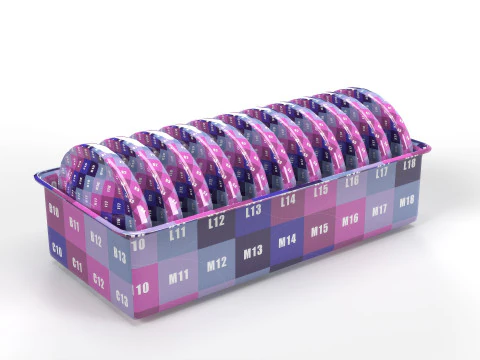 Jaffa chocolate biscuit round cake packaging in transparent foil 3D Model