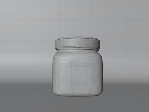 Orange Marmalade Jam in a Glass Jar 3D Model
