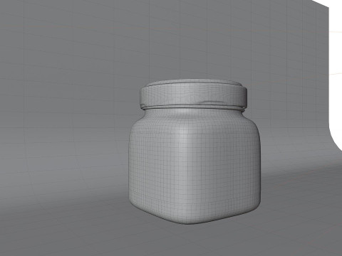 Orange Marmalade Jam in a Glass Jar 3D Model