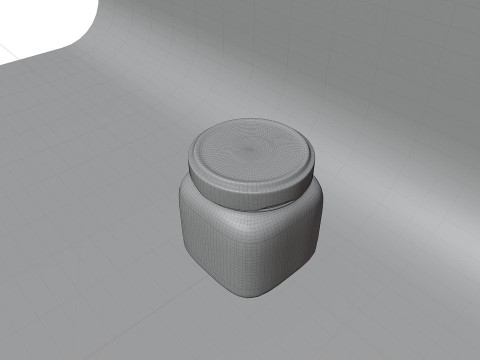 Orange Marmalade Jam in a Glass Jar 3D Model