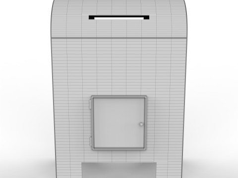 North Pole Mailbox for Letters to Santa Claus Christmas Modelo 3D