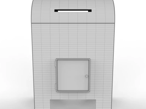 North Pole Mailbox for Letters to Santa Claus Christmas 3D Model