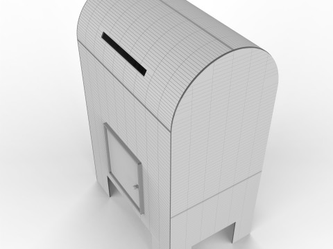 North Pole Mailbox for Letters to Santa Claus Christmas Modelo 3D