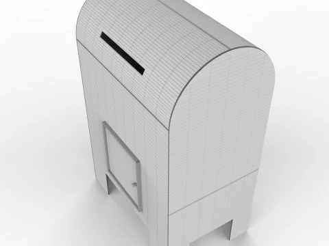 North Pole Mailbox for Letters to Santa Claus Christmas 3D Model