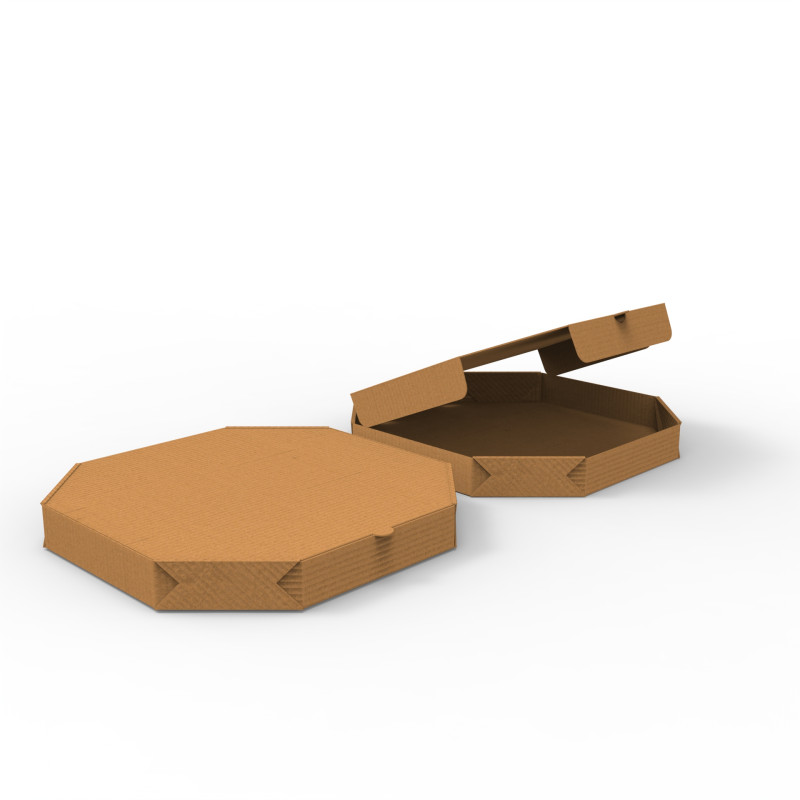 Octagon pizza box Open and Close DIE-CUT INCLUDE IN FILES 3D Model .c4d .max .obj .3ds .fbx .stl .blend 