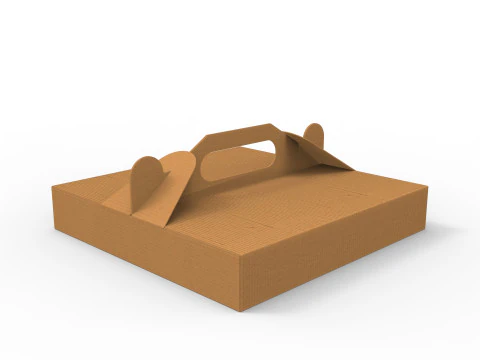 Pizzakarton ABMESSUNG DER BOX 300x300x50mm 3D Modell