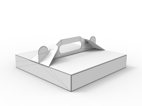 Pizza box DIMENSION OF THE BOX 300x300x50mm 3D Модель