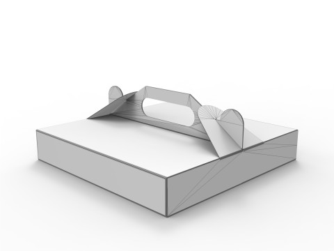 Pizza box DIMENSION OF THE BOX 300x300x50mm 3D Модель